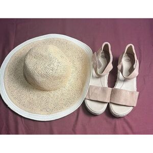 Dr. Scholl's  Beach Sandal Comfortable Fit  women's‎ Size 9 & J Lo Summer Hat